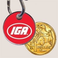 IGA Supermarket Trolley Token Keyring