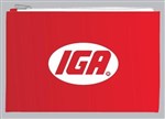 IGA Pencil Case Red with White Print