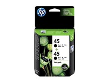 HP #45 Black Ink Twin Pack