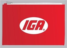 IGA Pencil Case Red with White Print