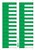 A4 24up green/white shelf tickets